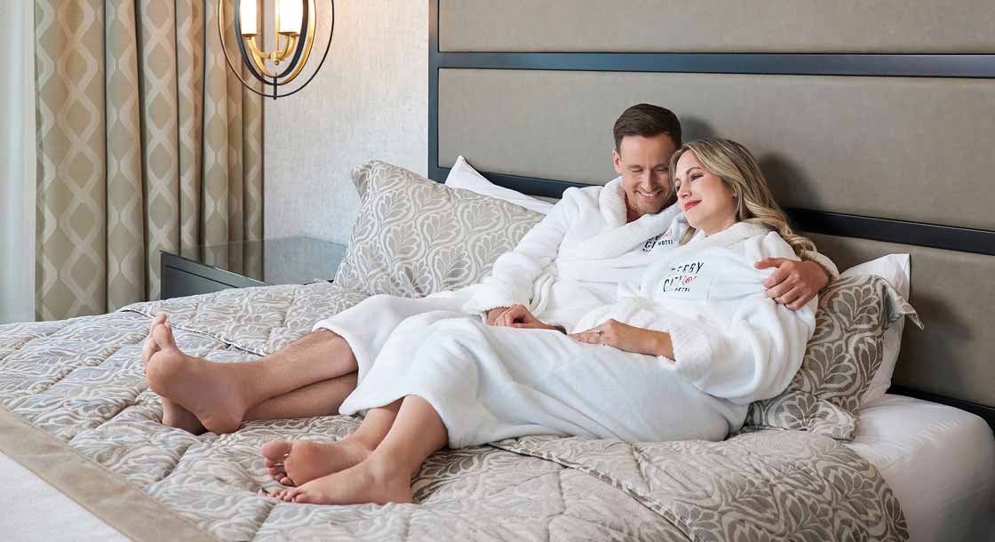 Couple staying at Derby City Hotel